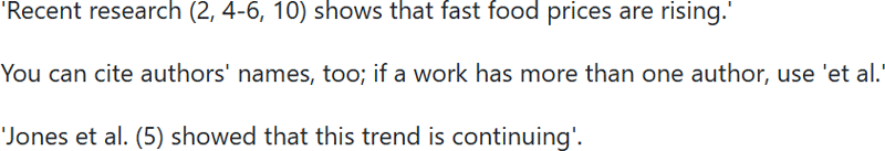 Vancouver referencing example